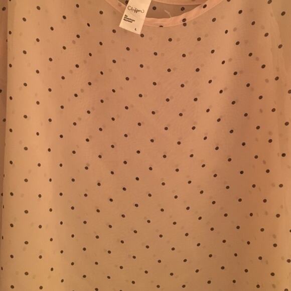American Apparel see through polka dot chiffon - Picture 3 of 3